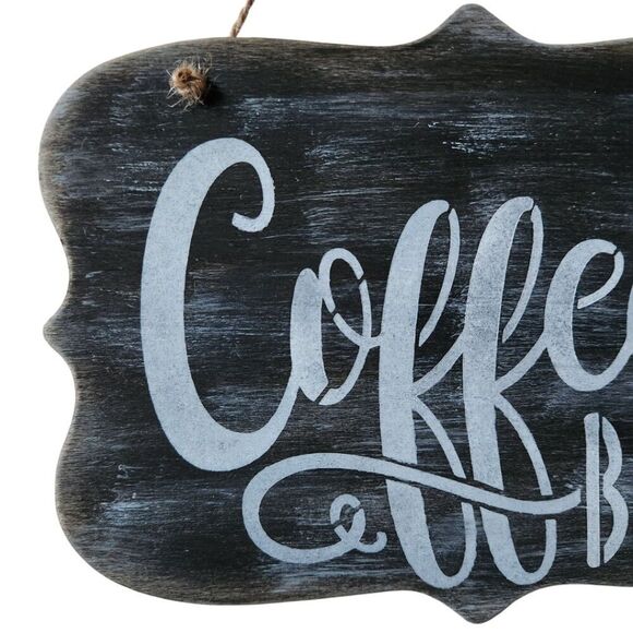 Coffee Bar white black rustic farmhouse kitchen decor handmade sign - Picture 3 of 9